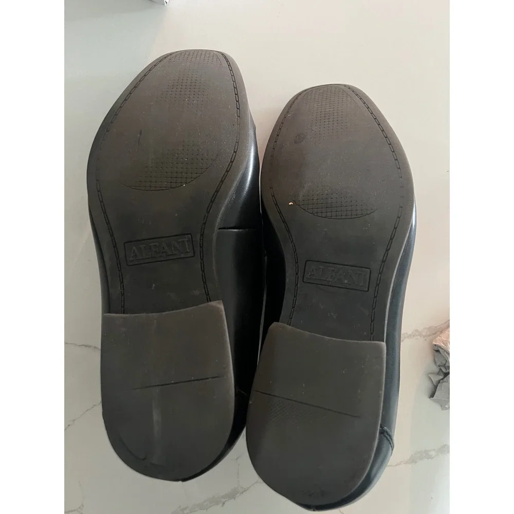 Alfani Mens Black Leather Bit Loafers Memory Foam‎ Dress Shoes Size 8M